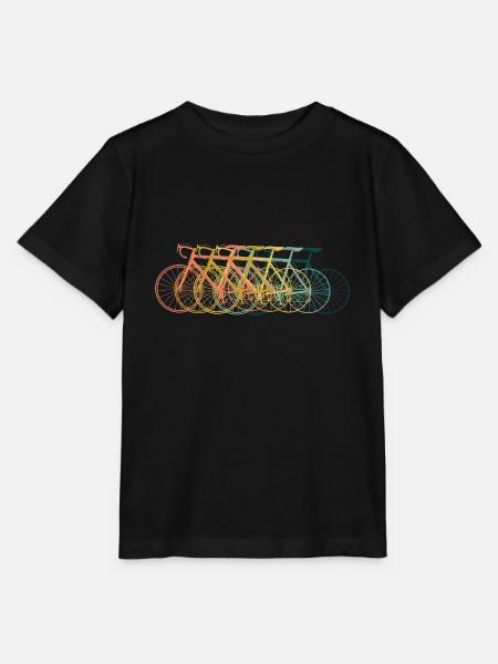 Cycling Retro - Stanley/Stella MINI CREATOR Kids’ T-Shirt - black