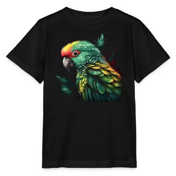 Perroquet Oiseau Ara Nature sauvage - T-shirt bio MINI CREATOR Stanley/Stella Enfant - noir - Devant - Mikhail (115cm)