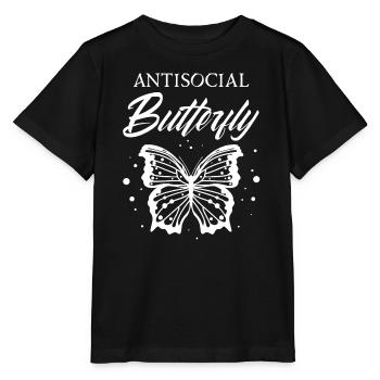 Antisocial Butterfly - Stanley/Stella MINI CREATOR Kids’ T-Shirt - black - Front - Mikhail (115cm)