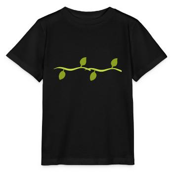 Quatre feuilles ligne nature - T-shirt bio MINI CREATOR Stanley/Stella Enfant - noir - Devant - Mikhail (115cm)