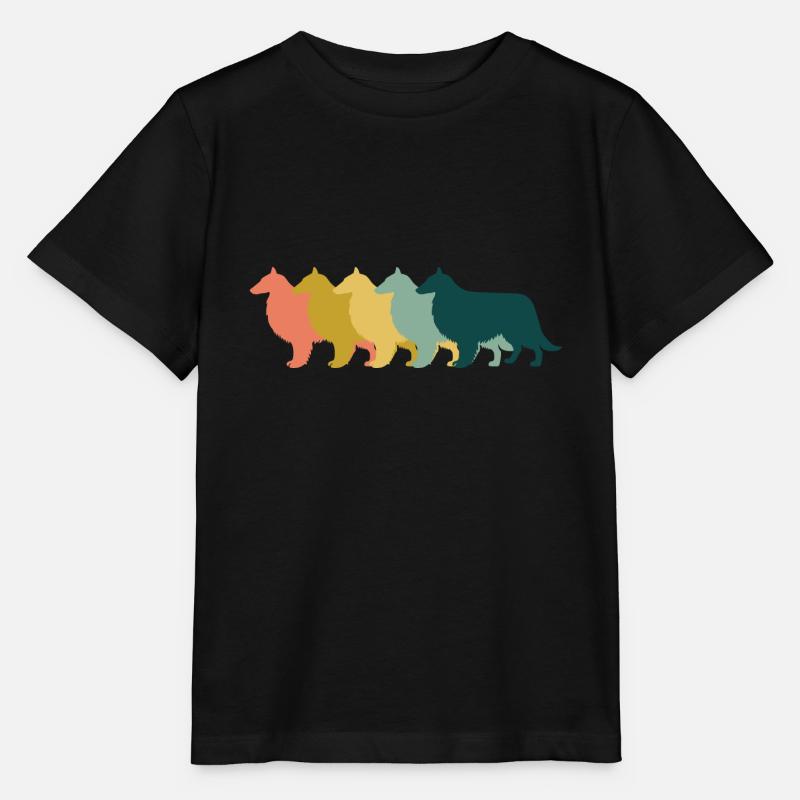 Shetland Sheepdog Rétro - T-shirt bio MINI CREATOR Stanley/Stella Enfant - noir