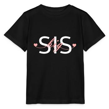 Big Sis Grosse Schwester Geschwister Outfit - Stanley/Stella Kinder T-Shirt MINI CREATOR  - Schwarz - Vorne - Mikhail (115cm)