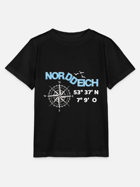 Norddeich Ostfriesland Nordsee Koordinaten NDD - Stanley/Stella Kinder T-Shirt MINI CREATOR - Schwarz