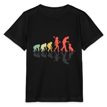 Evolution Labrador Retriever Retrievers de laboratoire - T-shirt bio MINI CREATOR Stanley/Stella Enfant - noir - Devant - Mikhail (115cm)