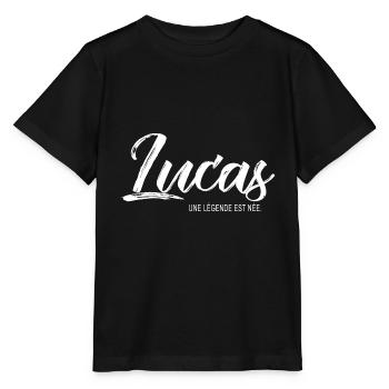 Lucas une légende Cadeau T shirt lucas - T-shirt bio MINI CREATOR Stanley/Stella Enfant - noir - Devant - Mikhail (115cm)