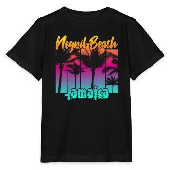 Negril Beach Jamaica - Stanley/Stella Kinder T-Shirt MINI CREATOR  - Schwarz - Vorne - Mikhail (115cm)