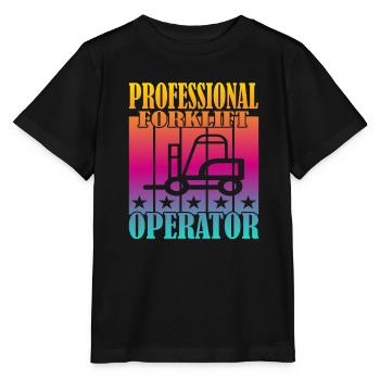 Professional Forklift Operator - Stanley/Stella Kinder T-Shirt MINI CREATOR  - Schwarz - Vorne - Mikhail (115cm)