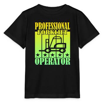Professional Forklift Operator - Stanley/Stella Kinder T-Shirt MINI CREATOR  - Schwarz - Vorne - Mikhail (115cm)