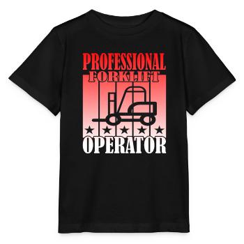 Professional Forklift Operator - Stanley/Stella Kinder T-Shirt MINI CREATOR  - Schwarz - Vorne - Mikhail (115cm)