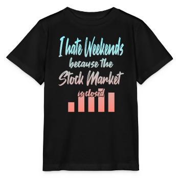Le marché boursier est fermé - T-shirt bio MINI CREATOR Stanley/Stella Enfant - noir - Devant - Mikhail (115cm)