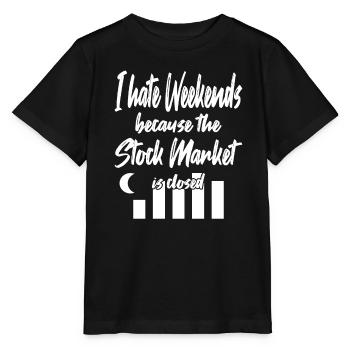 Le marché boursier est fermé - T-shirt bio MINI CREATOR Stanley/Stella Enfant - noir - Devant - Mikhail (115cm)