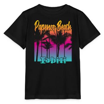 Papenoo Beach Tahiti - Stanley/Stella Kinder T-Shirt MINI CREATOR  - Schwarz - Vorne - Mikhail (115cm)