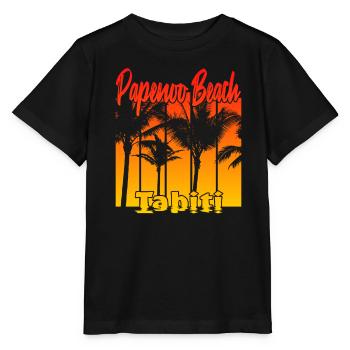 Papenoo Beach Tahiti - Stanley/Stella Kinder T-Shirt MINI CREATOR  - Schwarz - Vorne - Mikhail (115cm)
