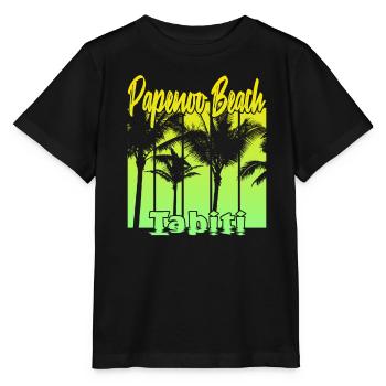 Papenoo Beach Tahiti - Stanley/Stella Kinder T-Shirt MINI CREATOR  - Schwarz - Vorne - Mikhail (115cm)