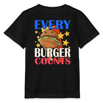 Chaque hamburger compte - T-shirt bio MINI CREATOR Stanley/Stella Enfant - noir - Devant - Mikhail (115cm)