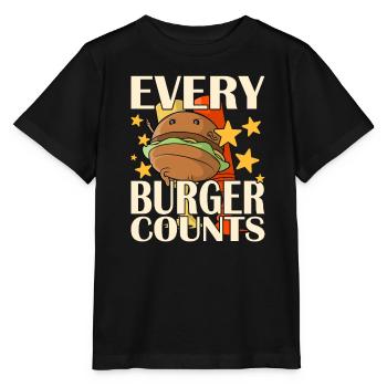 Chaque hamburger compte - T-shirt bio MINI CREATOR Stanley/Stella Enfant - noir - Devant - Mikhail (115cm)