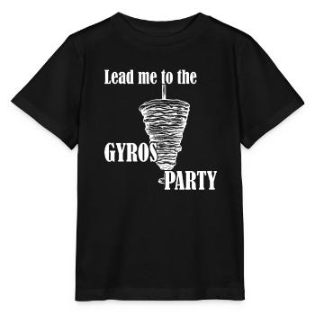 Lead me to the Gyros Party - Stanley/Stella MINI CREATOR Kids’ T-Shirt - black - Front - Mikhail (115cm)