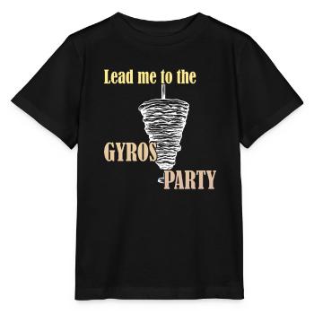Lead me to the Gyros Party - Stanley/Stella MINI CREATOR Kids’ T-Shirt - black - Front - Mikhail (115cm)