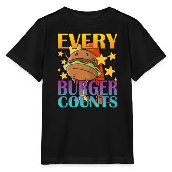 Chaque hamburger compte - T-shirt bio MINI CREATOR Stanley/Stella Enfant - noir - Devant - Mikhail (115cm)