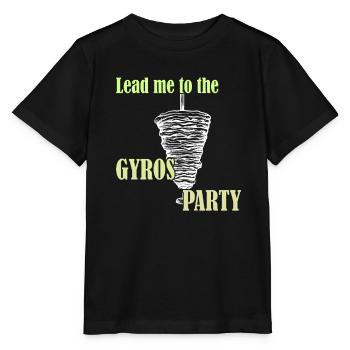 Lead me to the Gyros Party - Stanley/Stella MINI CREATOR Kids’ T-Shirt - black - Front - Mikhail (115cm)