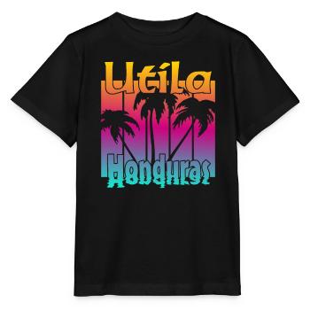Utila Honduras - Stanley/Stella Kinder T-Shirt MINI CREATOR  - Schwarz - Vorne - Mikhail (115cm)