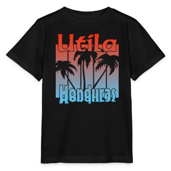 Utila Honduras - Stanley/Stella Kinder T-Shirt MINI CREATOR  - Schwarz - Vorne - Mikhail (115cm)