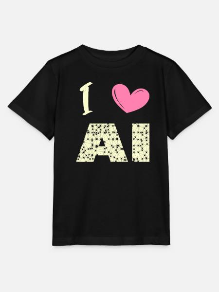 i love ai - T-shirt MINI CREATOR barn från Stanley/Stella - svart