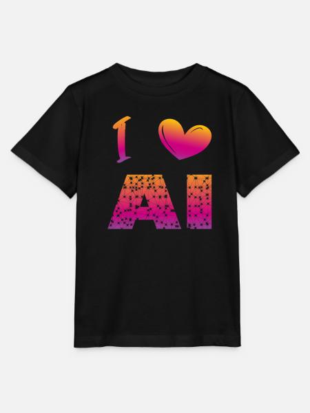 Rakastan tekoälyä - T-shirt MINI CREATOR barn från Stanley/Stella - svart
