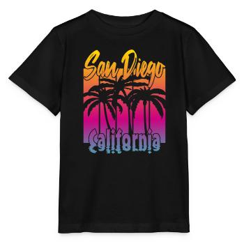 Vintage San Diego Californie - T-shirt bio MINI CREATOR Stanley/Stella Enfant - noir - Devant - Mikhail (115cm)