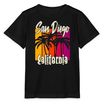 Vintage San Diego Californie - T-shirt bio MINI CREATOR Stanley/Stella Enfant - noir - Devant - Mikhail (115cm)