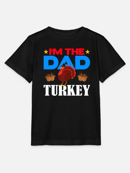 I'm the Dad Turkey - Stanley/Stella Kinder T-Shirt MINI CREATOR  - Schwarz