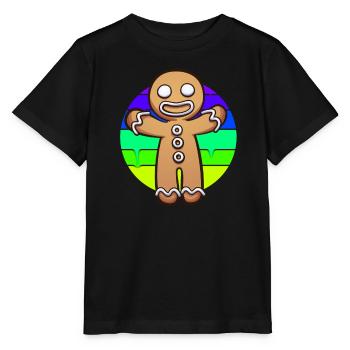 Lebkuchenmann Sonnenuntergang - Stanley/Stella Kinder T-Shirt MINI CREATOR  - Schwarz - Vorne - Mikhail (115cm)