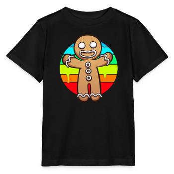 Lebkuchenmann Sonnenuntergang - Stanley/Stella Kinder T-Shirt MINI CREATOR  - Schwarz - Vorne - Mikhail (115cm)