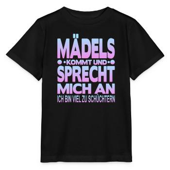 Ich bin Schüchtern - Stanley/Stella Kinder T-Shirt MINI CREATOR  - Schwarz - Vorne - Mikhail (115cm)