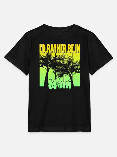 I'd rather be in Maui - Stanley/Stella Kinder T-Shirt MINI CREATOR  - Schwarz