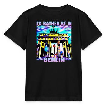 I'd rather be in Berlin - Stanley/Stella MINI CREATOR Kids’ T-Shirt - black - Front - Mikhail (115cm)