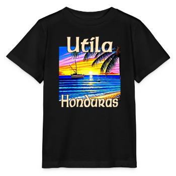 Utila Honduras - Stanley/Stella Kinder T-Shirt MINI CREATOR  - Schwarz - Vorne - Mikhail (115cm)