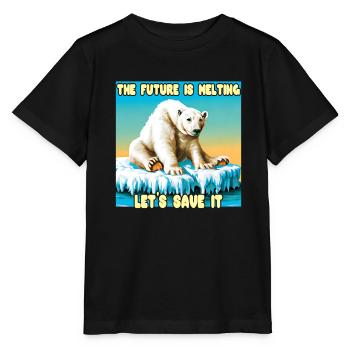 The Future is melting - Stanley/Stella MINI CREATOR Kids’ T-Shirt - black - Front - Mikhail (115cm)