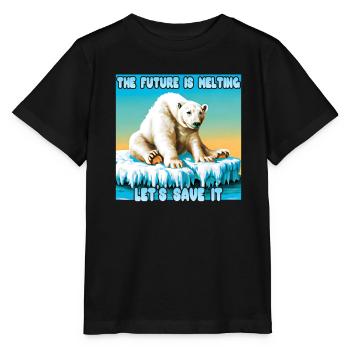The Future is melting - Stanley/Stella MINI CREATOR Kids’ T-Shirt - black - Front - Mikhail (115cm)