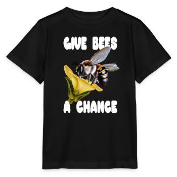 Give Bees a Chance - Stanley/Stella MINI CREATOR Kids’ T-Shirt - black - Front - Mikhail (115cm)