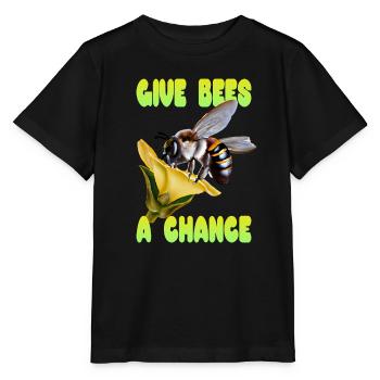 Give Bees a Chance - Stanley/Stella MINI CREATOR Kids’ T-Shirt - black - Front - Mikhail (115cm)