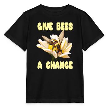 Give Bees a Chance - Stanley/Stella MINI CREATOR Kids’ T-Shirt - black - Front - Mikhail (115cm)