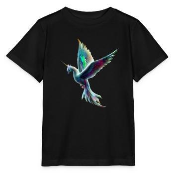 Einhorn Vogel - Stanley/Stella Kinder T-Shirt MINI CREATOR  - Schwarz - Vorne - Mikhail (115cm)