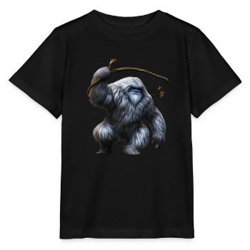 Yéti avec arc et flèches - T-shirt bio MINI CREATOR Stanley/Stella Enfant - noir - Devant - Mikhail (115cm)