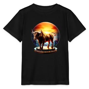 Stock market bull for the bull market stocks - Stanley/Stella MINI CREATOR Kids’ T-Shirt - black - Front - Mikhail (115cm)