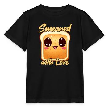 Kawaii Toast Smeared with Love - Stanley/Stella MINI CREATOR Kids’ T-Shirt - black - Front - Mikhail (115cm)