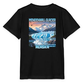 Glacier Mendenhall, Alaska - T-shirt bio MINI CREATOR Stanley/Stella Enfant - noir - Devant - Mikhail (115cm)