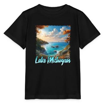 Lac Michigan - T-shirt bio MINI CREATOR Stanley/Stella Enfant - noir - Devant - Mikhail (115cm)