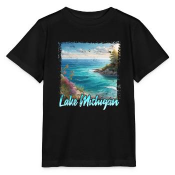 Lac Michigan - T-shirt bio MINI CREATOR Stanley/Stella Enfant - noir - Devant - Mikhail (115cm)