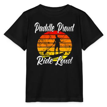 Paddle Proud Ride Loud - Stanley/Stella MINI CREATOR Kids’ T-Shirt - black - Front - Mikhail (115cm)